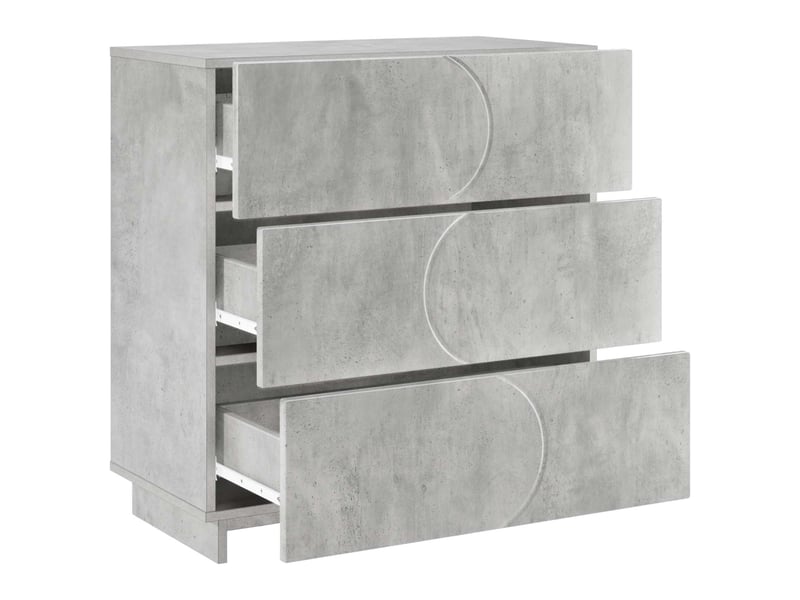  Buffet salon, buffet de rangement gris béton 70x38x75 cm bois d'ingénierie  - Conforama C