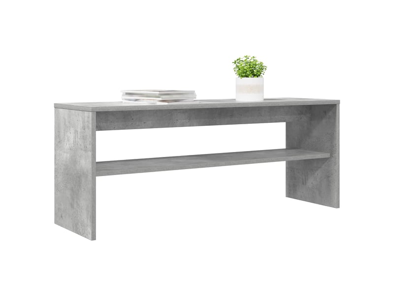  Meuble tv - banc tv - meuble de rangement 100 x 30 x 40 cm gris béton bois d'ingénierie  - Conforama C