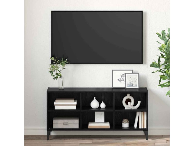  Ensemble meuble tv - banc tv - meuble de rangement noir 103,5 x 30 x 50 cm bois d’ingénierie  - Conforama D
