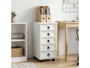Caisson roulant de bureau avec tiroirs corona blanc shl4260