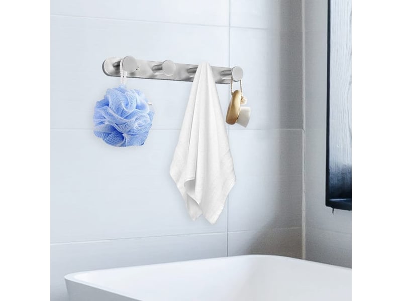  Patères murales, crochets à serviettes robustes en acier inoxydable, de porte auto-adhésifs, à visser, cintres de de 26 cm, gris - ysk0001780ly YSK0001780LY - Conforama C