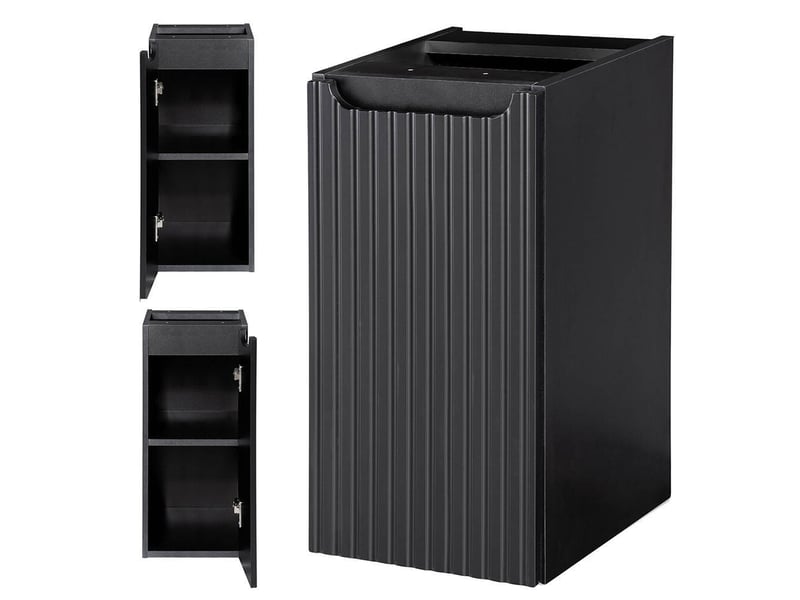  Meuble sous lavabo salle de bain rangement design avec 3 portes 90 x 60 x 40 cm noir 03_0010023  - Conforama D