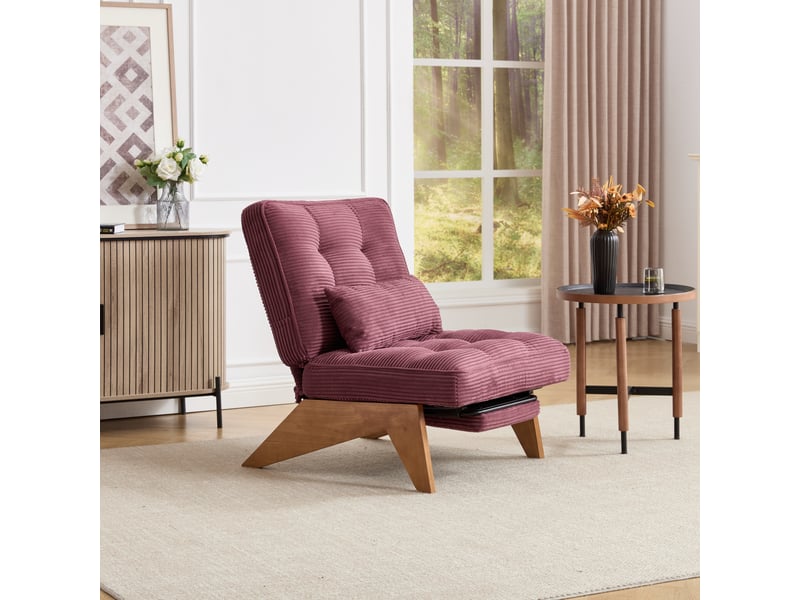  Fauteuil convertible tissu rouge fauteuil rouge - Conforama E