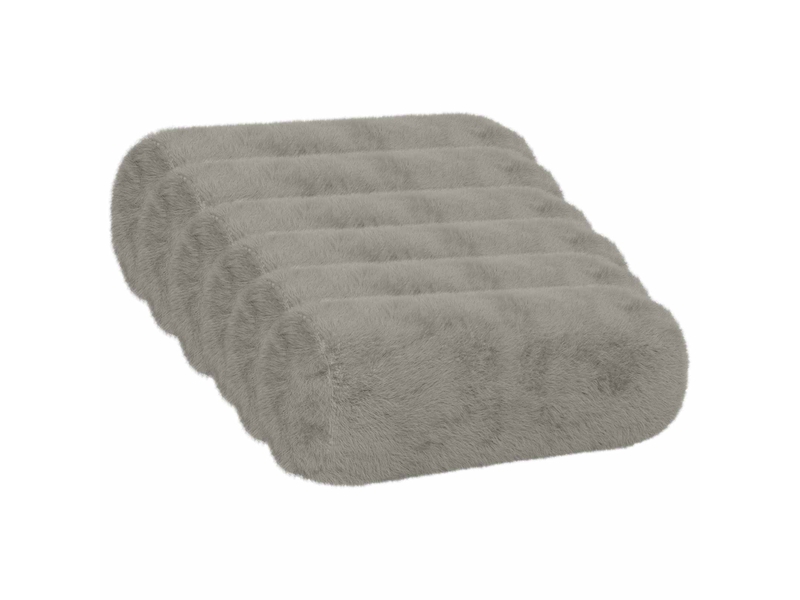  Lot de 6 housses de coussin heerlen gris clair ø 15 x 40 cm cf49631  - Conforama A