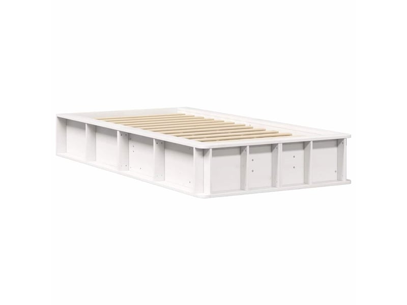 Lit simple- lit adulte - cadre de lit blanc 80 x 200 cm bois de pin massif - Conforama C