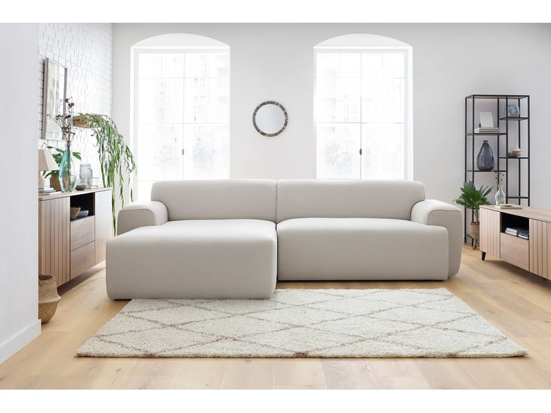  Bobochic canapé d'angle fixe marais beige  angle gauche MARAIS - Conforama C