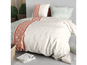 Parure housse de couette 260x240cm + 2 taies motif arabesques multicolore 100% coton - evaele