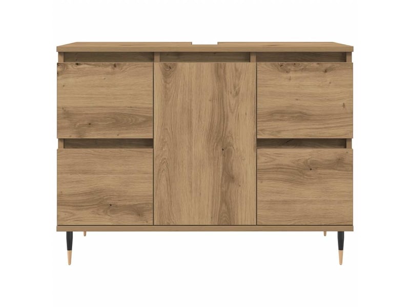  Armoire de salle de bain, meuble de rangement chêne artisanal bois d'ingénierie shl5997  - Conforama D