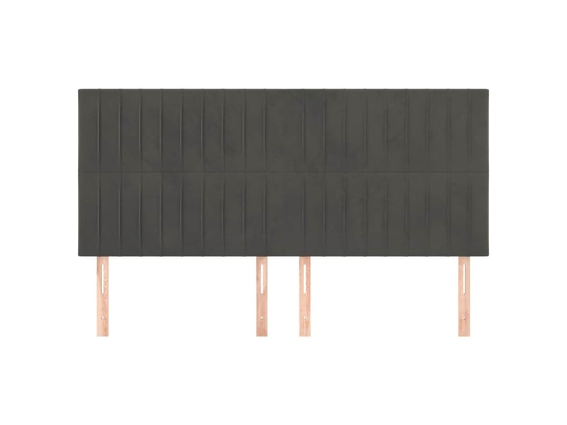  Tête de lit，décoration murale gris foncé 160 x 5 x 118 cm velours shl58022  - Conforama C