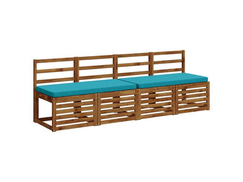  Lot de 2 coussins de banc, coussins d'assise vught 100 % polyester turquoise cf58179  - Conforama C