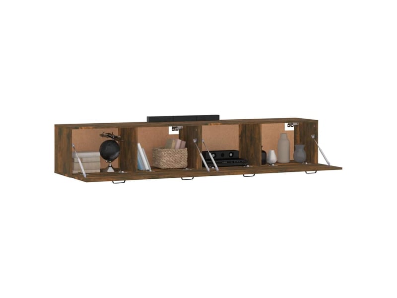  Armoires murales 2 pcs, meuble de rangement salon chêne fumé 100x36,5x35 cm shl2724  - Conforama D
