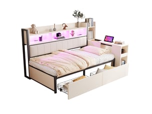 Lit simple 90x200 cm    coloris blanc