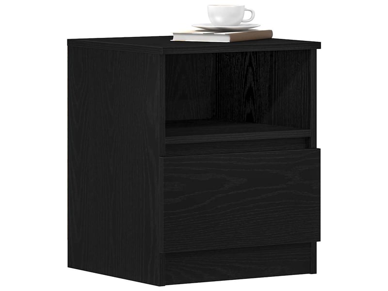  Table de chevet avec tiroir 2 pièces chêne noir 40 x 40 x 50 cm  - Conforama C