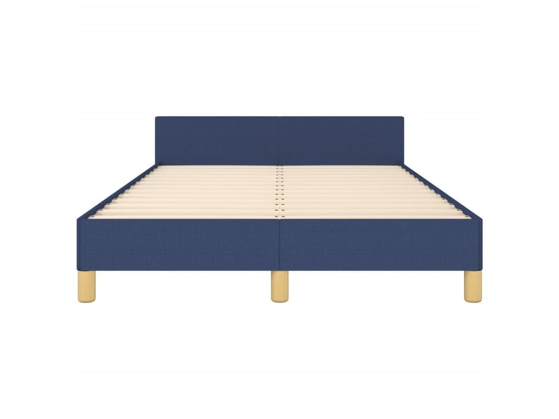  Lit double- lit adulte -  cadre de lit sans matelas bleu 120x190 cm tissu  - Conforama D