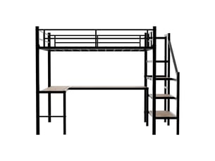 Lit mezzanine 90x190 cm <strong></strong>  <strong></strong> coloris noir