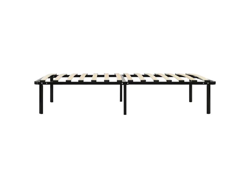  Lit simple- lit adulte -  cadre de lit sans matelas noir métal 90x200 cm  - Conforama C