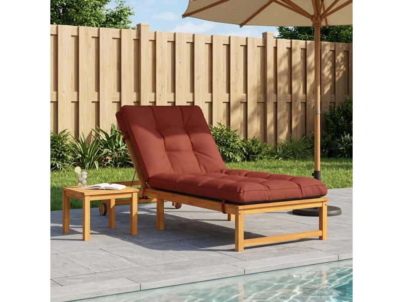  Coussin de transat, coussin pour bain de soleil vianen 100 % polyester rouge 200 x 80 x 8 cm cf56333  - Conforama B