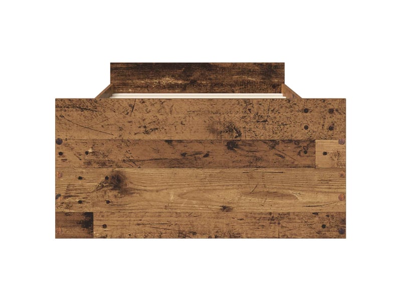 Lit simple- lit adulte - cadre de lit avec rangement avec tiroir bois ancien 80 x 200 cm - Conforama C