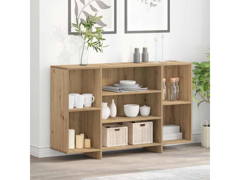 Buffet - bahut - meuble de rangement chêne artisanal 120 x 30 x 75 cm bois d'ingénierie - Conforama B
