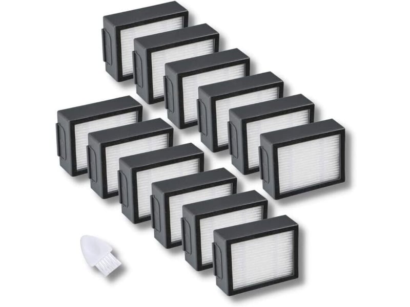  12-pack remplacement filtres avec irobot roomba i &amp; e i1 i3 i4 i6 i7 i8 e5 e6 + j7 (non pour j7+) pièces de rechange pour aspirateur  - Conforama E