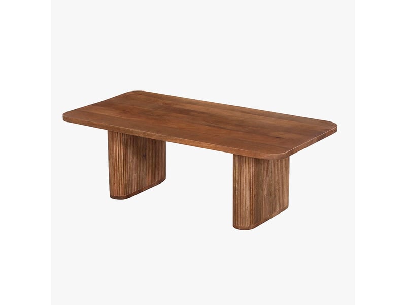  Table basse bois de manguier brun clair  - Conforama D