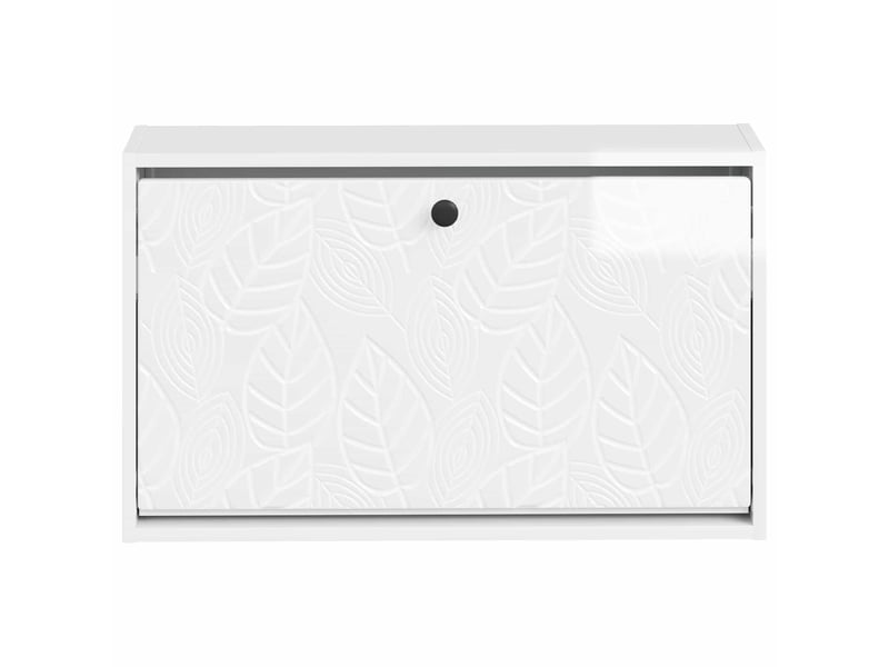  Meuble à chaussures mural, armoire à chaussures delft 71x17x43 cm blanc brillant  - Conforama D