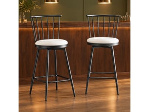 tabouret de bar <strong>OKWISH</strong> - blanc hauteur d'assise 59 cm vendu Par paire