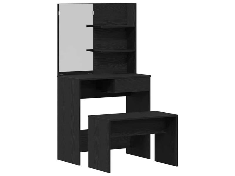  Ensemble de coiffeuse 2 pcs chêne noir 74,5x40x141 cm  - Conforama A
