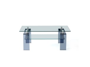 Table basse rectangulaire coloris transparent ULEVR  - 55 cmx100 cm