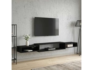 Meuble tv coloris noir 220 cm <strong></strong>  <strong></strong>
