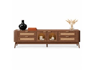 Meuble tv coloris bois foncé 180 cm <strong>HAUSS SPOLE</strong>  <strong></strong>