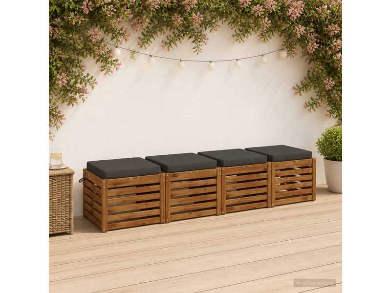 Lot de 4 coussins de siège, coussins d'assise soest 100 % polyester cf60157 - Conforama B