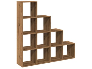 Étagère de rangement, étagère séparatrice de pièce à 4 niveaux chêne artisanal shl2245