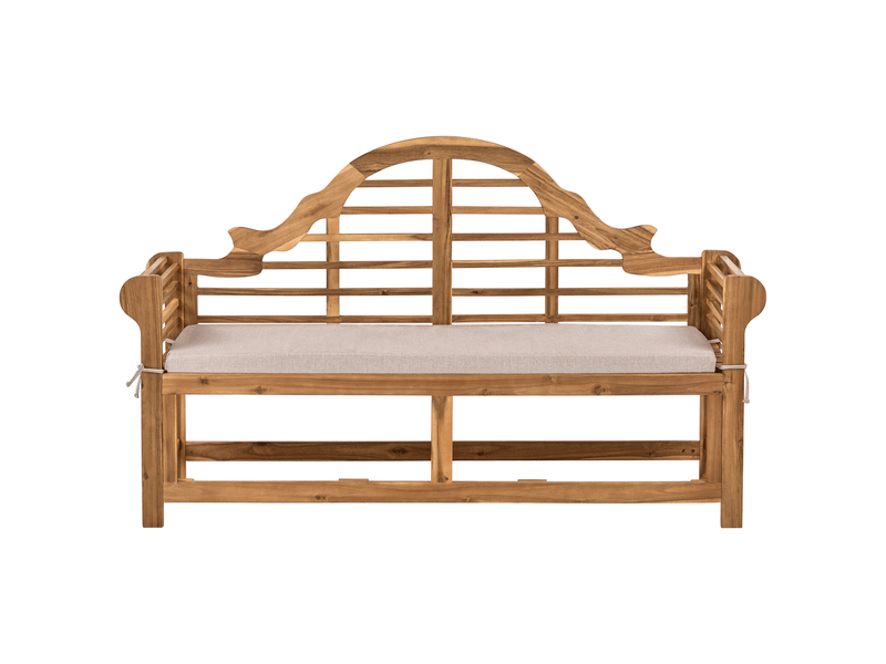 Banc avec coussin d'assise marlboro 180 cm acacia beige - Conforama A