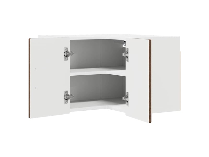  Meuble mural de cuisine, armoire d'angle cuisine porto chêne brun 57x57x40cm  - Conforama E