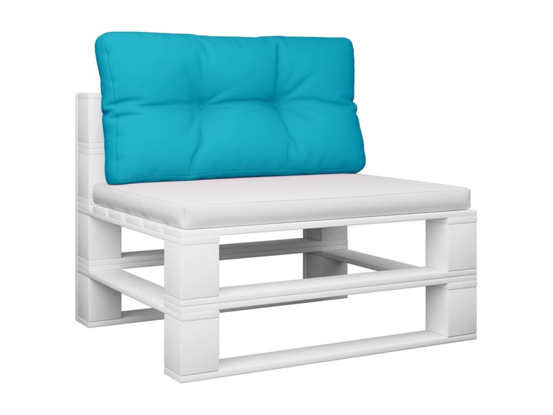  Coussin de palette, coussin de chaise, coussin de canapé turquoise 70x40x12 cm tissu cf55482  - Conforama C