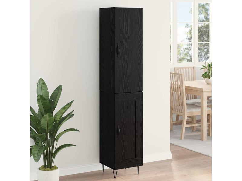  Buffet - haut armoire chêne noir 34,5 x 34 x 90 cm bois d'ingénierie  - Conforama D