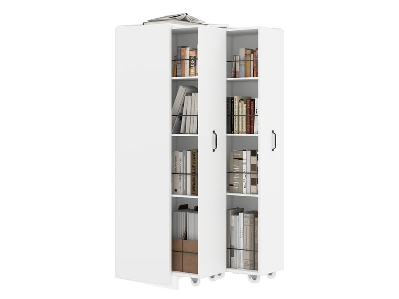 Bibliothèque blanc 3 étagère(s) - 51,5x158 cm mdf bibliothèque blanc - Conforama A