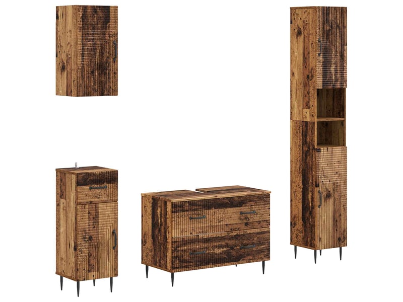 Ensemble de 4 pièces d'armoires de salle de bain haarlem cf63262 - Conforama A