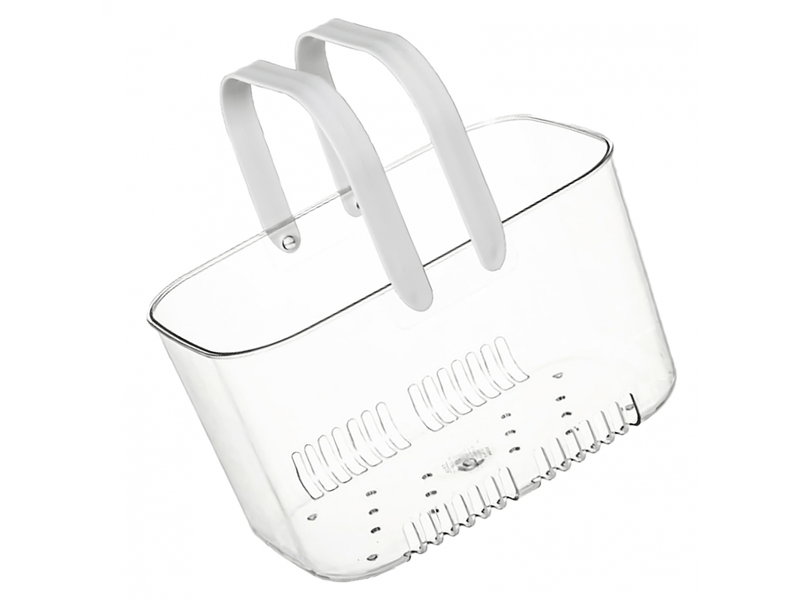  Panier de douche mignon, simple et grande capacité, étanche, design creux, portable, transparent, pour salle de bain  - Conforama A