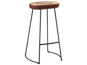 Lot de 2 tabouret de bar, chaise de bar marron foncé 44x37,5x78 cm