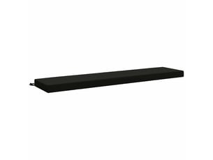Coussin de banc, coussin d'assise, coussin de canapé soest 100 % polyester noir 180 x 40 x 8 cm cf53438
