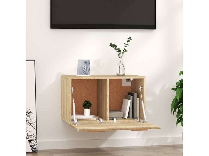  Armoire murale salon chêne sonoma 60x36,5x35cm bois d'ingénierie shl5905  - Conforama C