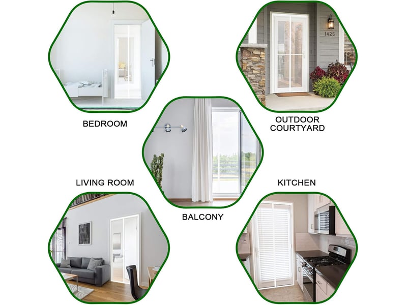  Rideau de porte magnétique moustiquaire – anti-moustiques et mouches, 210x90cm, blanc  - Conforama D