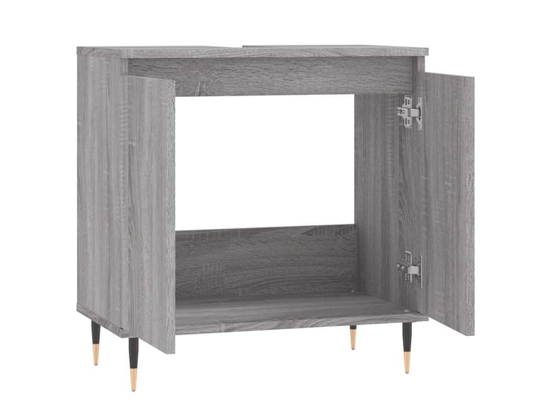  Amoire de salle de bain sonoma gris 58x33x60cm bois d'ingénierie shl2844  - Conforama E