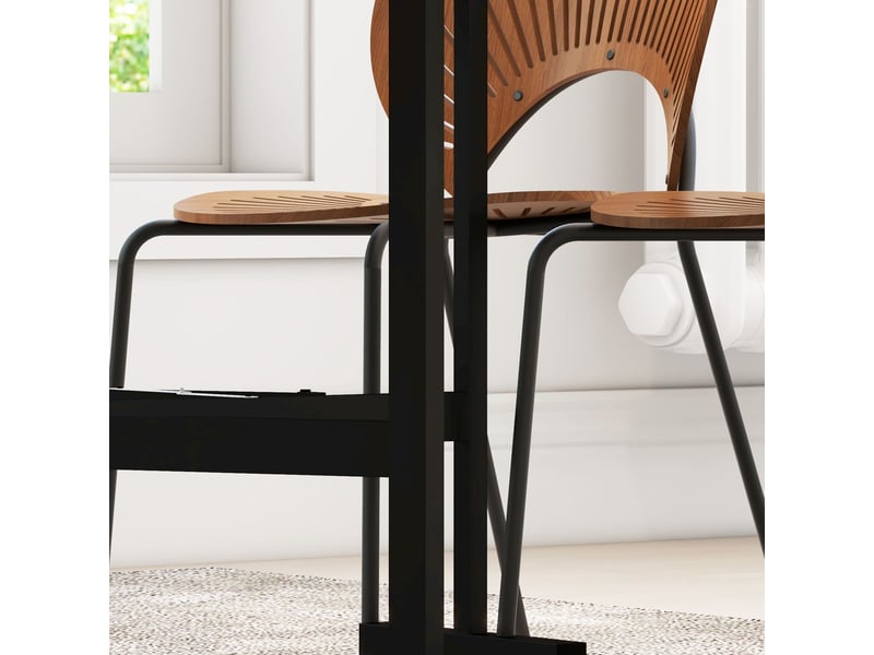  Table et chaises, structure métal, extensible et pliante, roulettes, surface facil d'entretien, 0x10personnes  - Conforama D