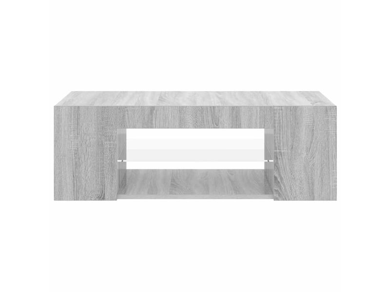 Meuble tv - banc tv - meuble de rangement avec lumières led sonoma gris 90x39x30 cm - Conforama D