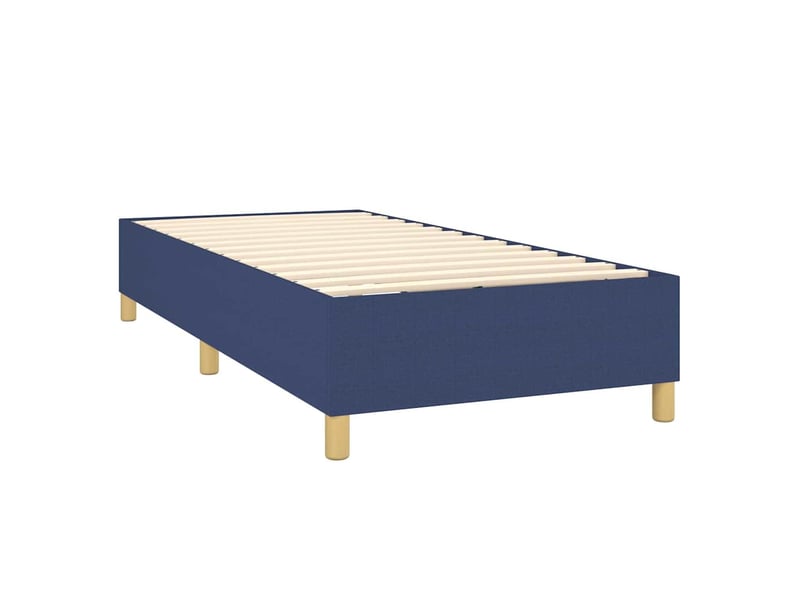  Lit simple- lit adulte -  cadre de lit à lattes bleu 80x200 cm tissu  - Conforama C