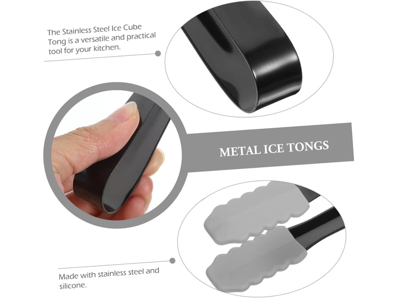  4pièces pinces à sucre acier inoxydable pinces à glaçons mini pour cuisine accessoires de service alimentaire No Commercial reference - Conforama B