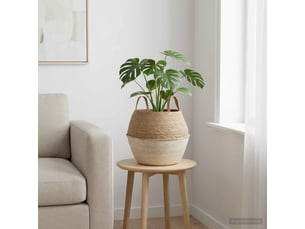Jardinière - pot de plante avec poignées blanc ø 32 x 32 cm